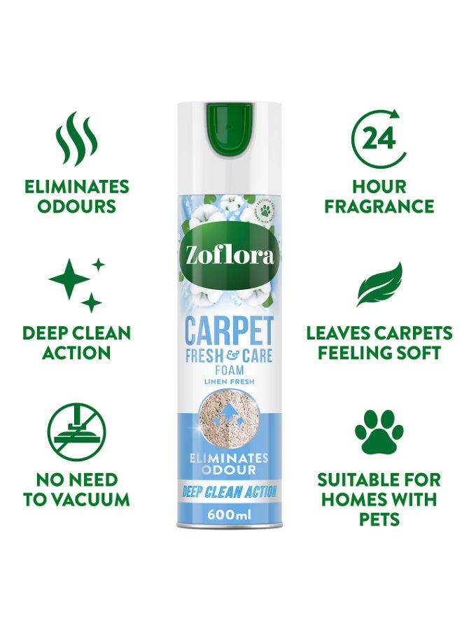 زوفلورا منظف ​​سجاد رغوي منعش للعناية بالسجاد، 600 مل - Image 2