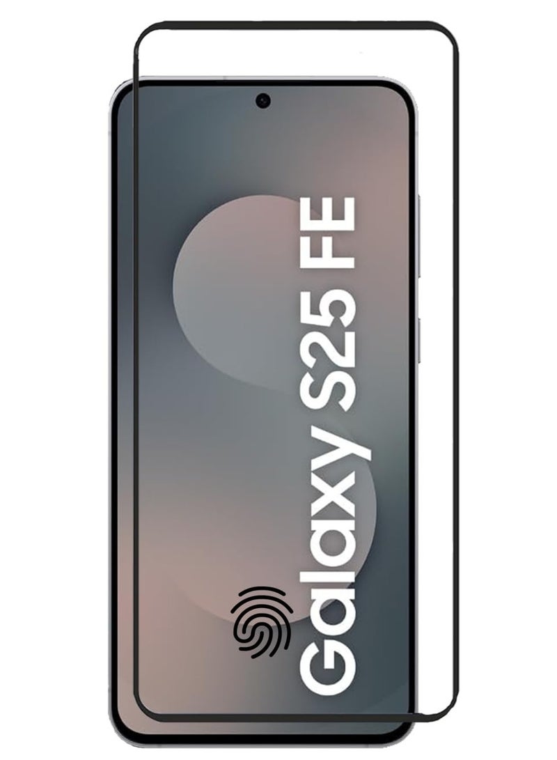 واقي شاشة كامل الغراء لهاتف Samsung Galaxy S25 FE مضاد لبصمات الأصابع ومقاوم للكسر من الزجاج المقوى مع وضوح عالي لهاتف Samsung Galaxy S25 FE - Image 1