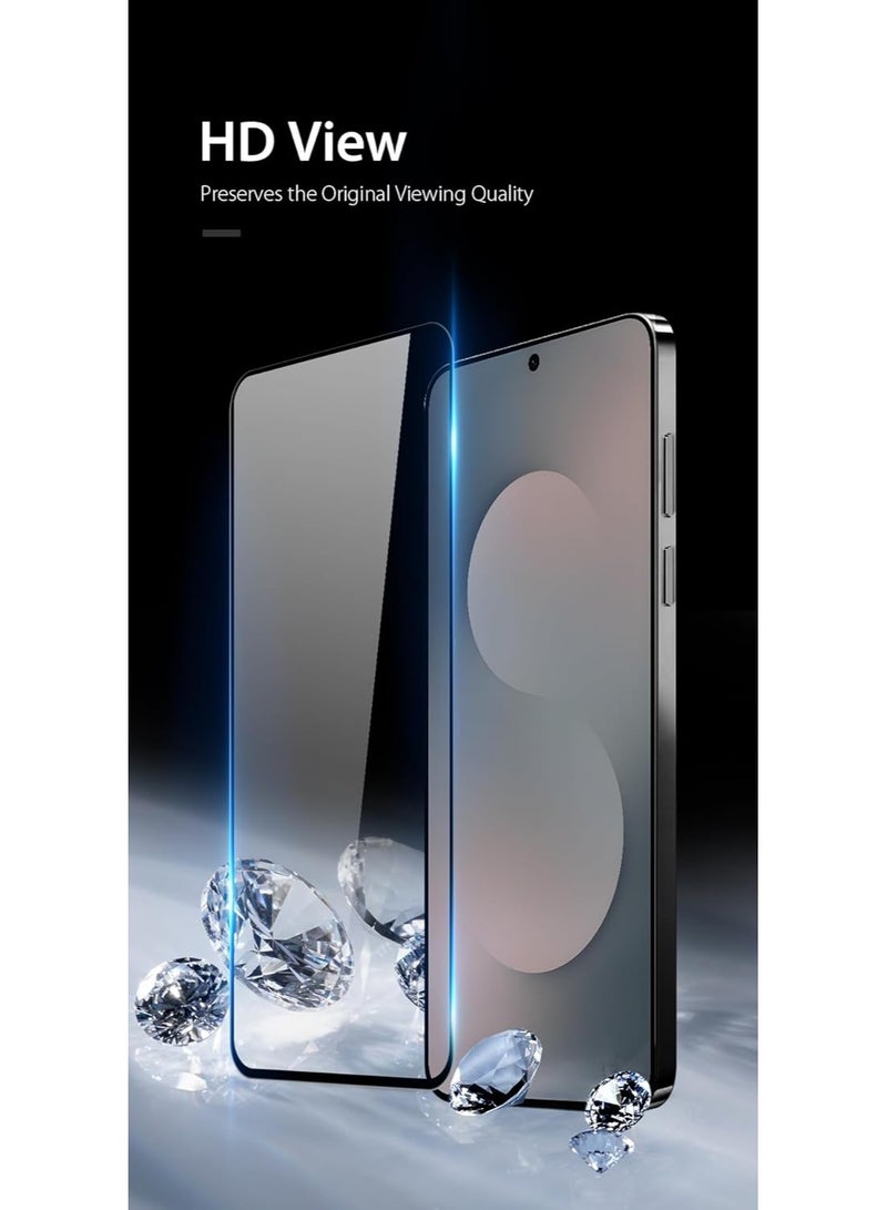 واقي شاشة كامل الغراء لهاتف Samsung Galaxy S25 FE مضاد لبصمات الأصابع ومقاوم للكسر من الزجاج المقوى مع وضوح عالي لهاتف Samsung Galaxy S25 FE - Image 5