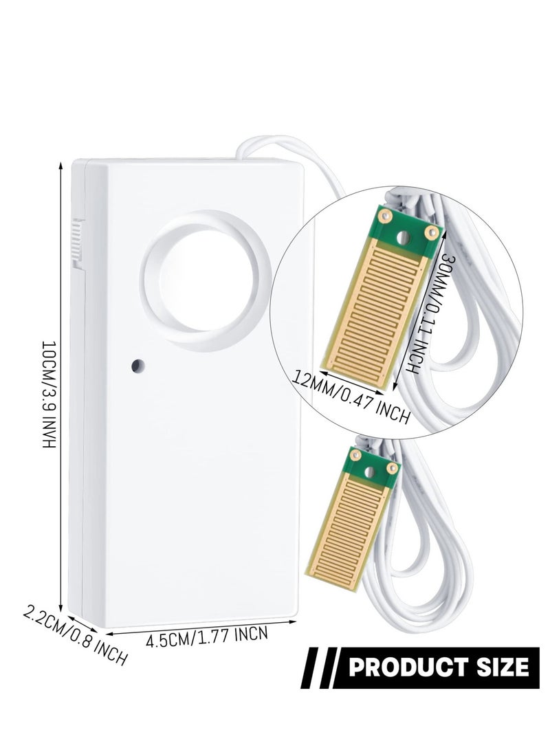 10 Pcs Water Leak Detector, 120dB Loud Siren, Powered by 9V Battery (not Include), Sensor Alarm for Kitchen Basement Water Heater(White) - Image 5