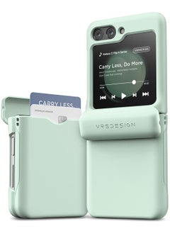 VRS Design Terra Guard Modern Go Z Flip 5 Case Cover Wallet with [Hinge Protection] and [2 Card Holder] Slot - Marine Green  - Image 1