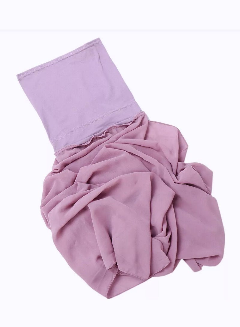 برفكتوري حجاب شيفون فوري للنساء المسلمات تحت غطاء أنبوبي للوشاح، غطاء عمامة للحجاب- - Image 2