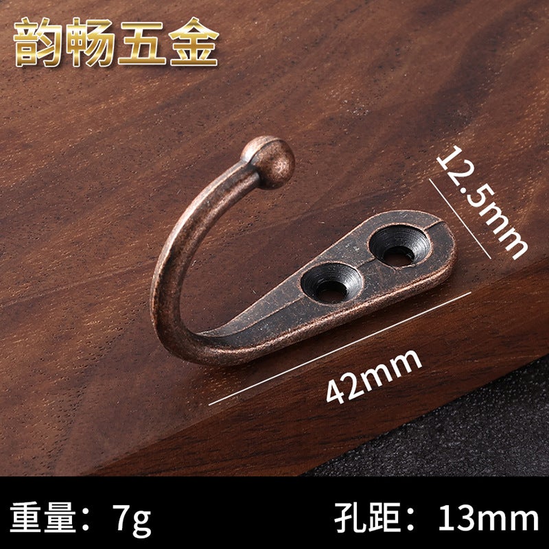 general Zinc Alloy Single Coat Hook Antique Style Wall Mount for Clothes Scarves - Image 1
