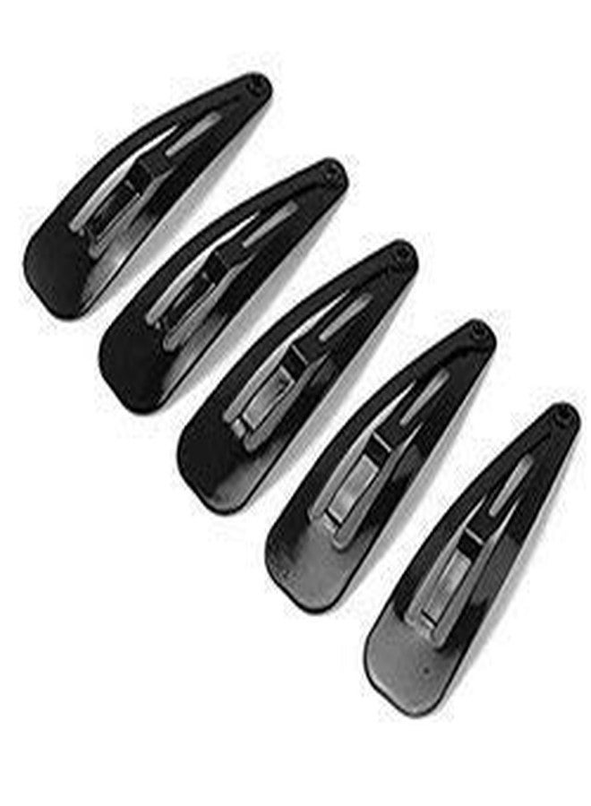 TRIPIN 12 Pieces Black Metal Tic Tac Tak Tak Hair Clips for Women & Girls. (Pack of 3) - Image 1