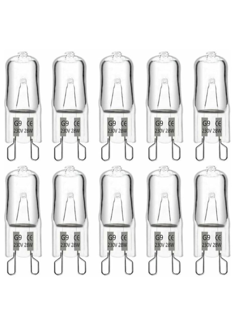 دايتويز مصباح هالوجين G9 بقدرة 28 واط و230 فولت، 370 لومن و2700 كلفن، أبيض دافئ قابل للتعتيم، مصابيح كبسولة G9، للثريات وإضاءة المناظر الطبيعية ومصابيح الحائط وإضاءة الخزانة - Image 1