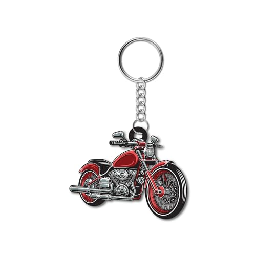 Bhai Please Bike Wooden Keychain For Car, Bike, Office, Home (Pack Of 1) Multicolour Key Chain With Ring | Gift For Men, Women, Girls, Boys, Him And Her, Multi-Coloured - Image 1
