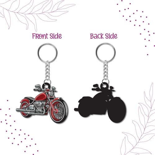 Bhai Please Bike Wooden Keychain For Car, Bike, Office, Home (Pack Of 1) Multicolour Key Chain With Ring | Gift For Men, Women, Girls, Boys, Him And Her, Multi-Coloured - Image 4
