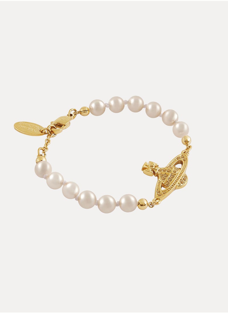 Vivienne Westwood Mini Bas Relief Pearl Bracelet  - Image 2