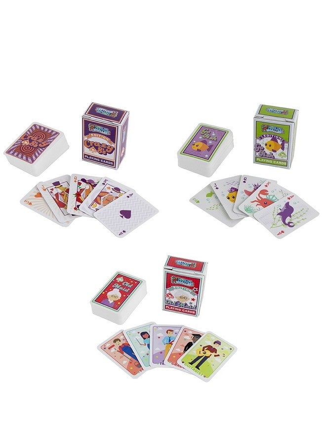 Worlds Smallest Mini Travel Card Games Bundle Set Of 3 Crazy 8'S - Old Maid - Go Fish - Image 2