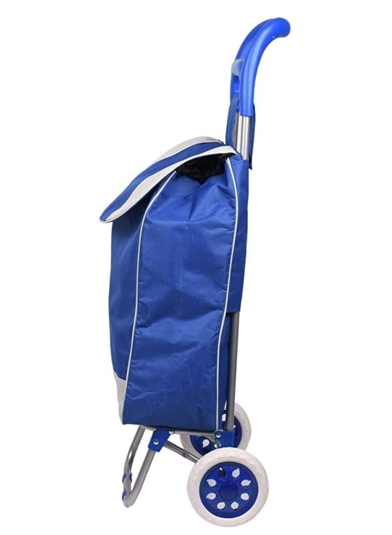 DubaiGallery Foldable Shopping Trolly Luggage Bag Vegetable Trolley with Wheel Easy to Carry Travelling Luggage Trolley Bag with Good Looking and Easy Carring  - Image 2