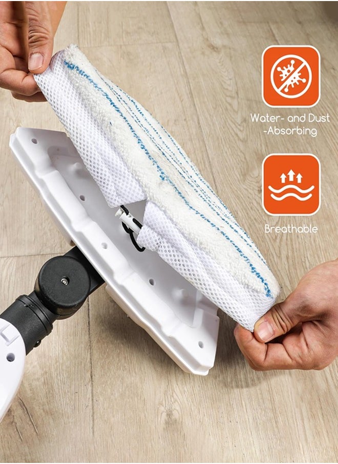 Joshberg Steam Mop,Floor Steamer with 10 Accessories,Safe for all Sealed Hard Floors like Tile,Hardwood,  Stone, Laminate,Marble Floors & More,15s Rapid Heating, 280ml Water Tank , 1300W ALE-006,White/Black  - Image 4