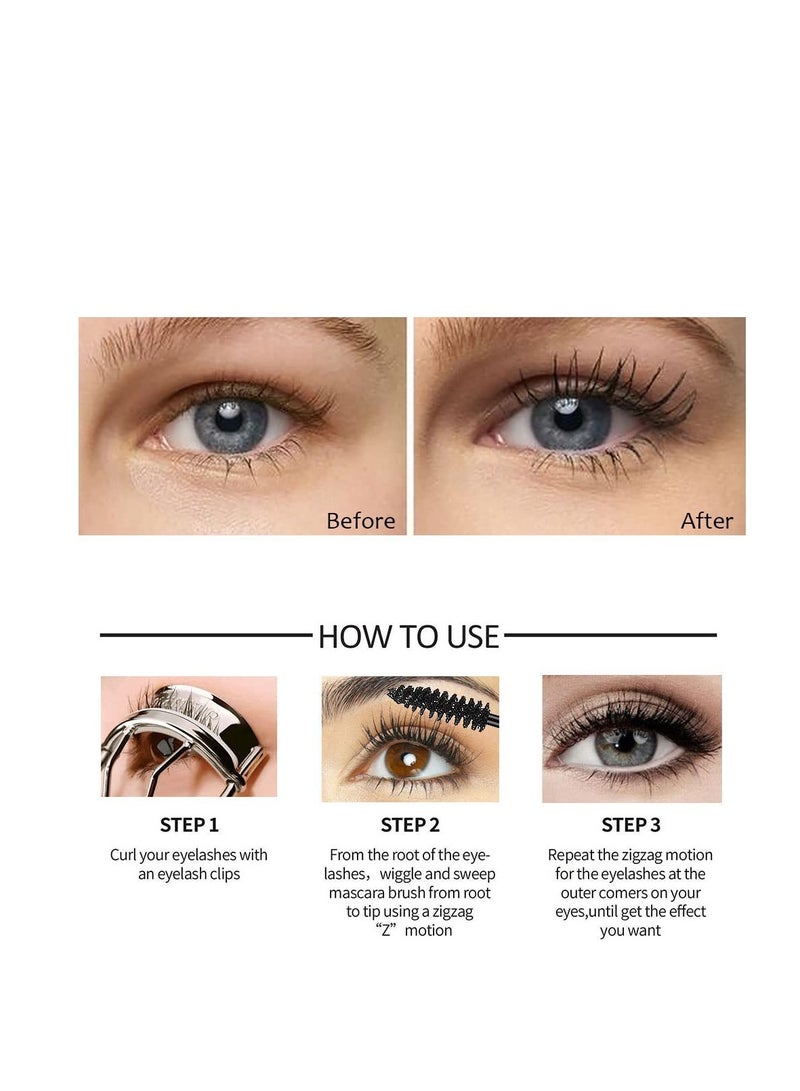 Excefore Wine Colored Mascara for Eyelashes Set, Black White Brown Mascara, Colorful Waterproof Eyelashes, Long lasting Charming Voluminous Mascara, for Eyelashes Eye Makeup - Image 3