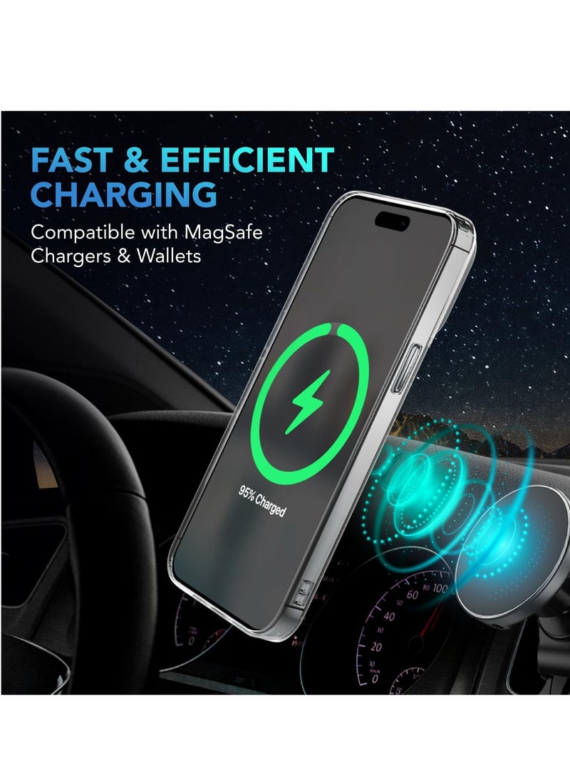 إلترازون ELTRAZONE  Designed for iPhone 13 Pro Case, [Clear] 5 in 1 [Non Yellowing] Case with 2X Tempered Glass Screen and 2X Camera Lens Protectors, Shockproof and Air-Guard Corners (Clear MagSafe) - Image 5