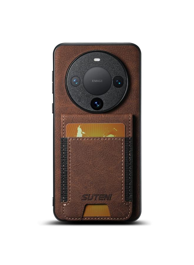 The Bros Case For Huawei Mate 60 Pro+ H03 Litchi Leather Card Bag Stand Back Phone Case