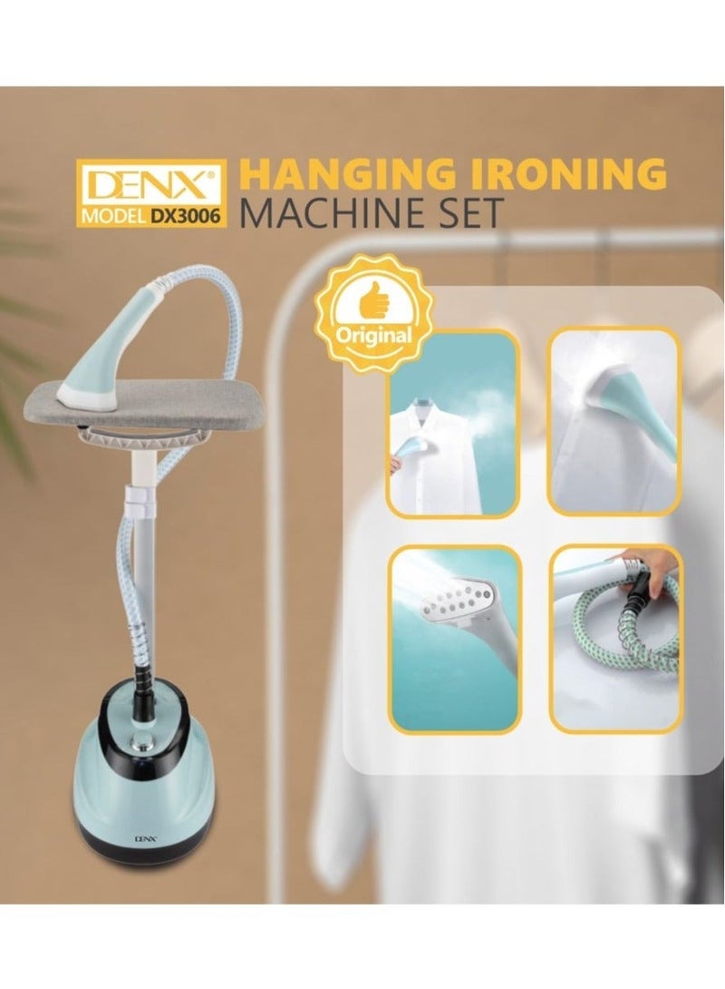 دينكس مجموعة مكواة الملابس المعلقة - مكواة بخار عمودية للملابس بقوة 1800 واط مع مستويين للبخار وخزان مياه كبير سعة 1.6 لتر، مكواة محمولة سريعة التسخين لجميع أنواع الأقمشة - Image 1