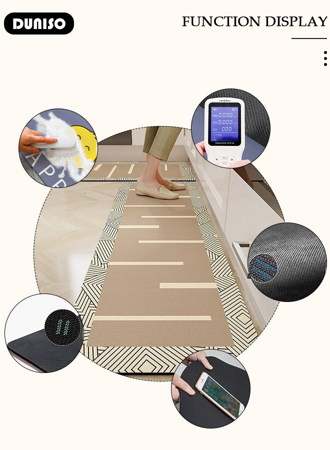 DUNISO 2 PCS Kitchen Mats and Rugs Set , Non Slip Heavy Duty Standing Mat, Quick Dry Diatom Mud Floor Mat, Extra Soft and Absorbent Floor Mats for Kitchen, Bath, Office, Laundry(40*60cm+40*120cm) - Image 5