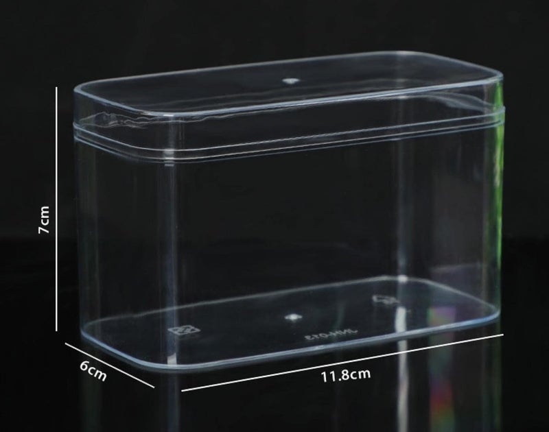 FUFU 12pcs Disposable Plastic Transparent Dessert Container Fruit Ice Cream Holder Cookie Boxes Mille Crepe Cake Packaging Box - Image 2