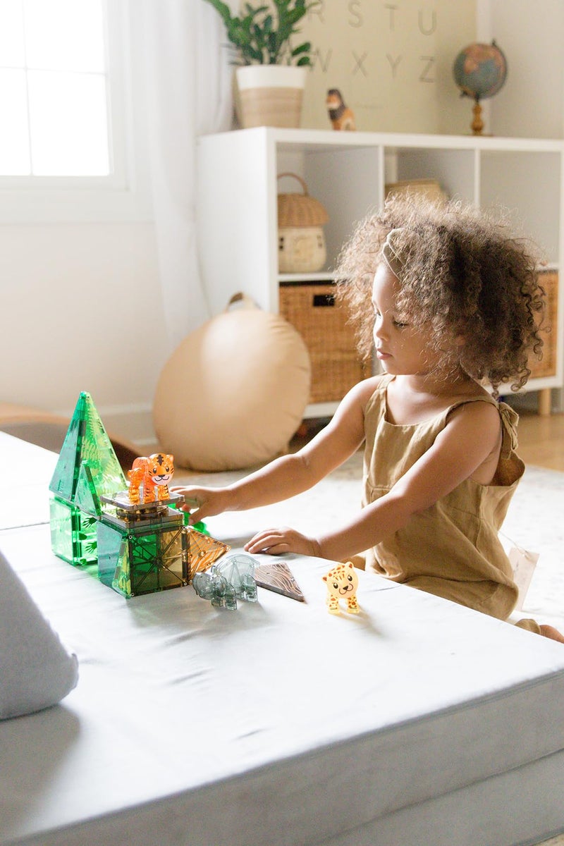 MAGNA-TILES Jungle Animals 25-Piece Magnetic Construction Set, The ORIGINAL Magnetic Building Brand - Image 2