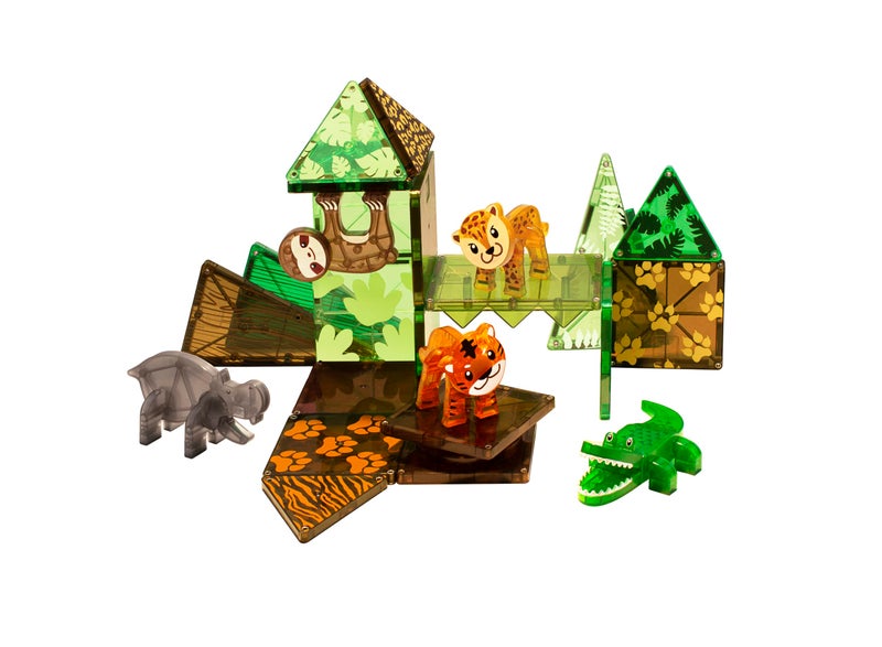 MAGNA-TILES Jungle Animals 25-Piece Magnetic Construction Set, The ORIGINAL Magnetic Building Brand - Image 5