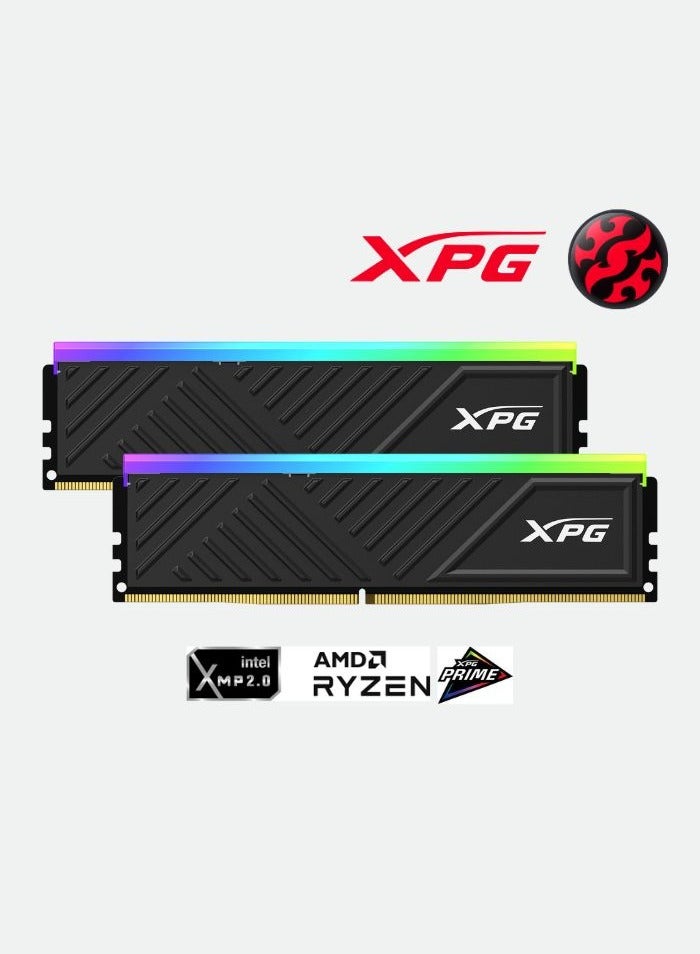 إكس بي جي ذاكرة رام SPECTRIX D35G RGB DDR4 3200MHz CL16 16GB (2x8GB) 288-Pins UDIMM لسطح المكتب | - Image 1