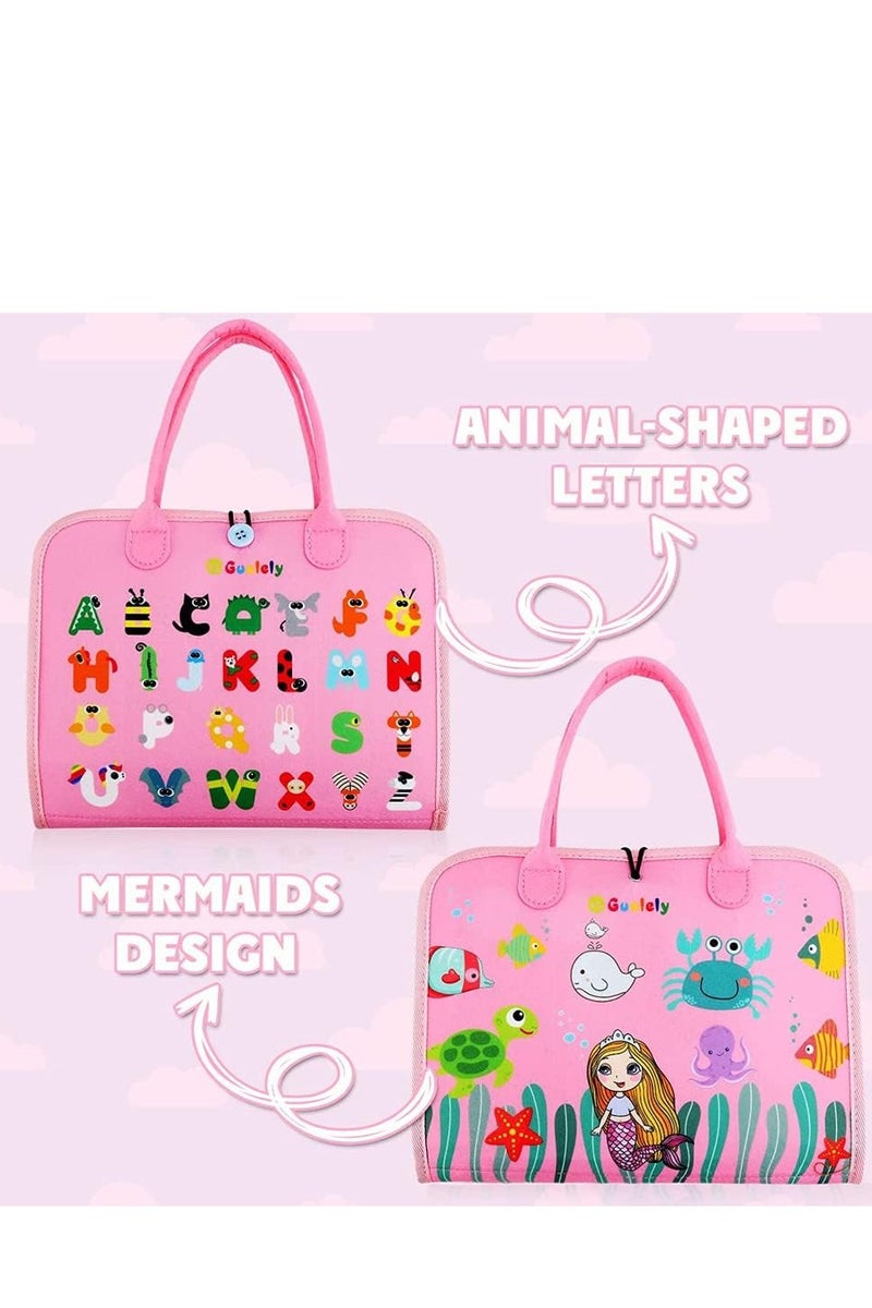 Educational Activity Board for 1, 2, 3, 4 Year Olds, Montessori Sensory Activity Board, Fine Motor Skills Learning Toys for Preschool Boys and Girls, Great Baby Toys (Pink) - Image 4