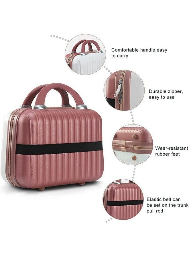 RELEMTRA Makeup Travel Case, Hard Shell Cosmetic Organizer Bag with Elastic Band, Portable Mini ABS Carrying Suitcase Waterproof, Travel Bag for Toiletry, Lipstick, Eyeliner, Skin Care (Bear) - Image 3