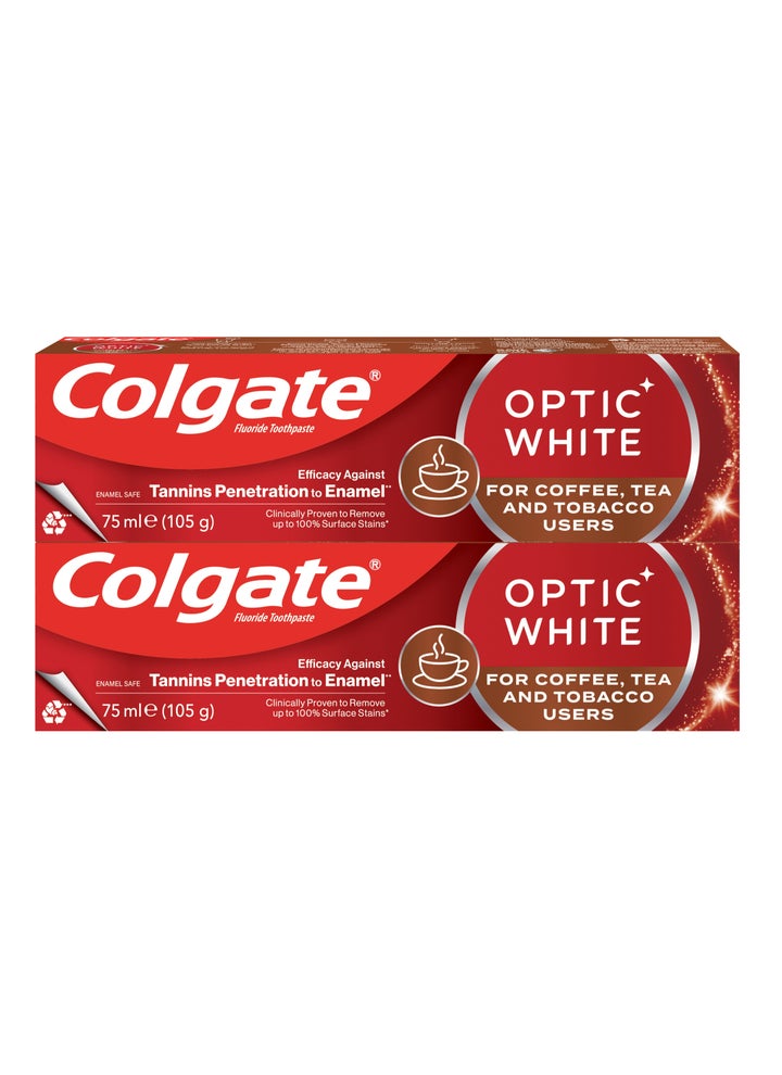 Buy Colgate Optic White Coffee Tea And Tobacco Stains Toothpaste Online ...