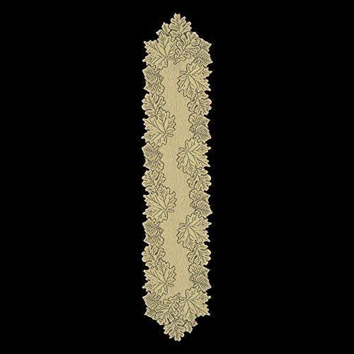 Heritage Lace Leaf 14-Inch by 68-Inch Runner, Earth - Image 4