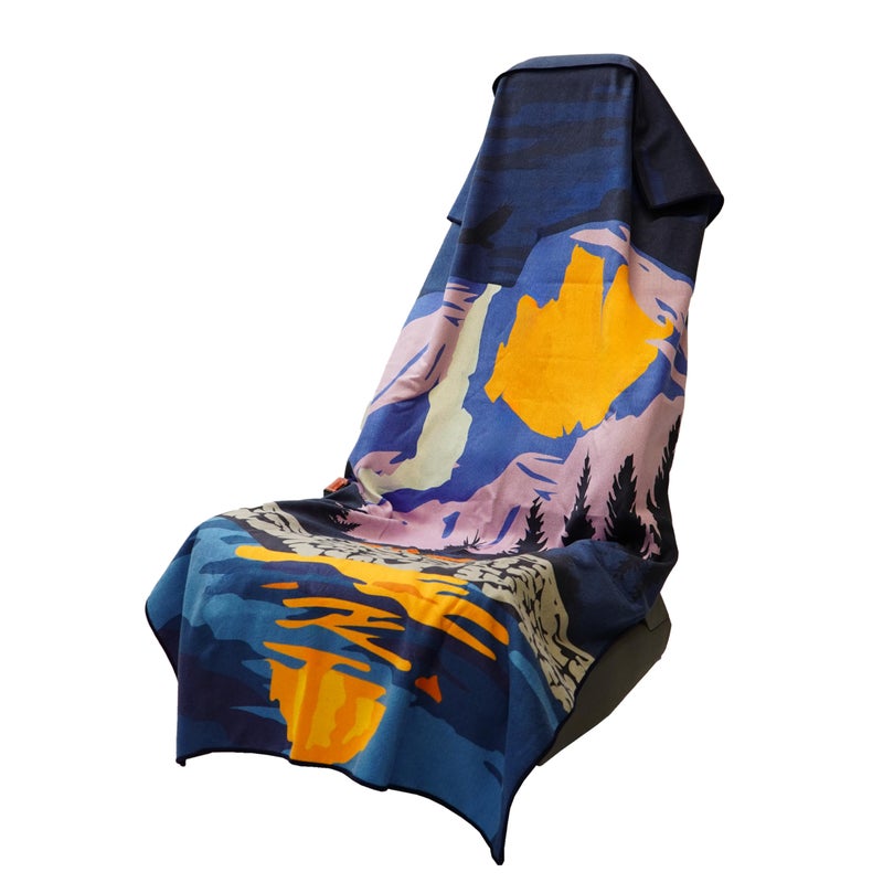 Sprints Athletic Running Towel, Full-Sized, Car Seat Cover - Performance Microfiber (Yosemite) - Image 1