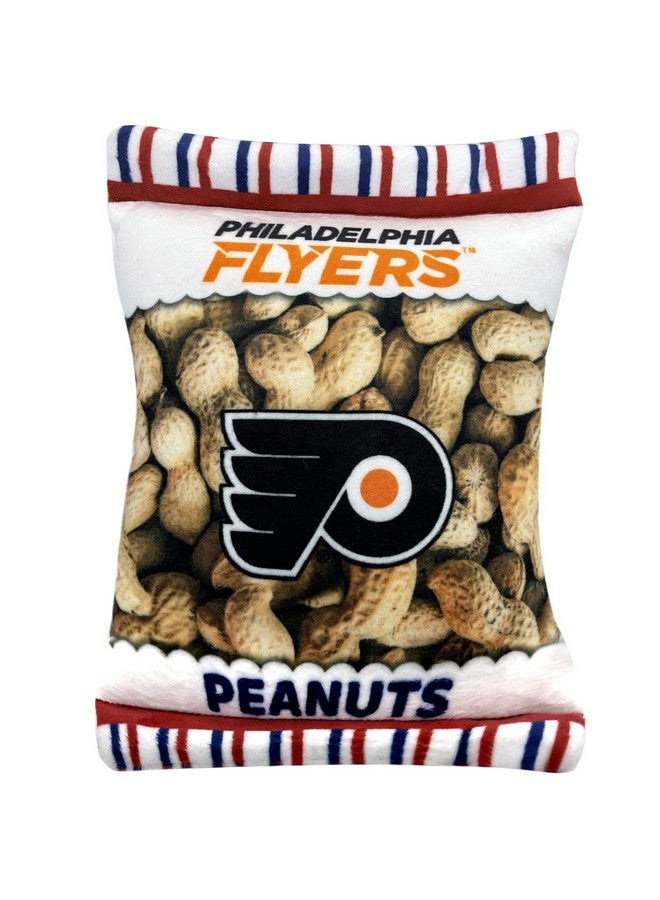 Pets First NHL Philadelphia Flyers Crinkle Fine Plush Dog & Cat Squeak Toy - Cutest Stadium Peanuts Snack Plush Toy for Dogs & Cats with Inner Squeaker and Beautiful Hockey Team Name/Logo - Image 1
