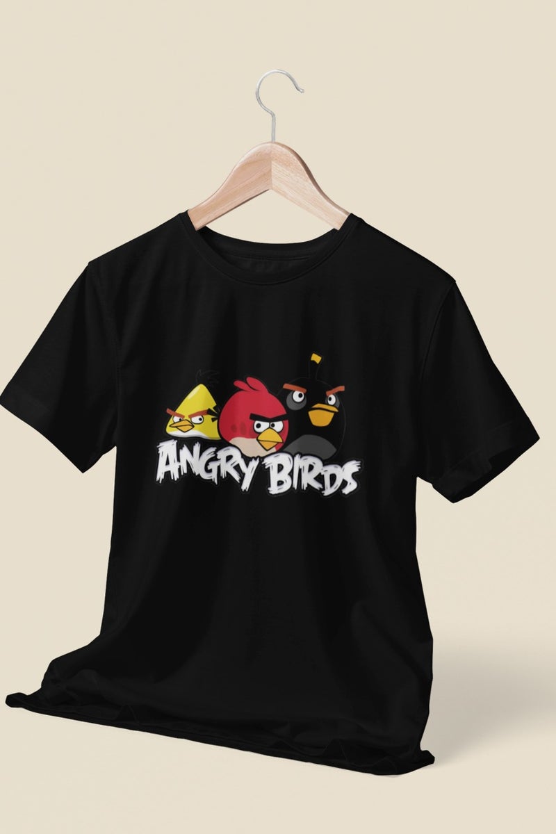 ZOOM تي شيرت شخصيات كرتونية ملونة من أنغري بيردز للأطفال