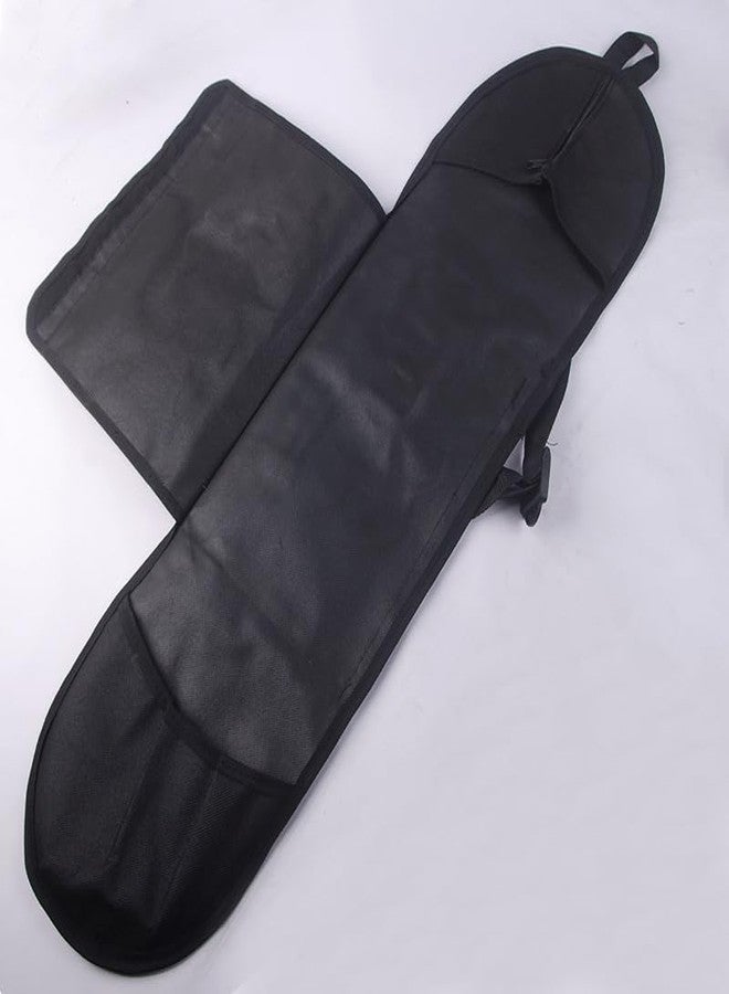 SquEqu Skateboard Bag Backpack 31'' Slim Foldable Nylon Skate Board Carry Bags with Gloves Pouch Portable Longboard Handy Storage Organizer with Adjustable Strap for Travel Outdoor Skating Skateboards - Image 5