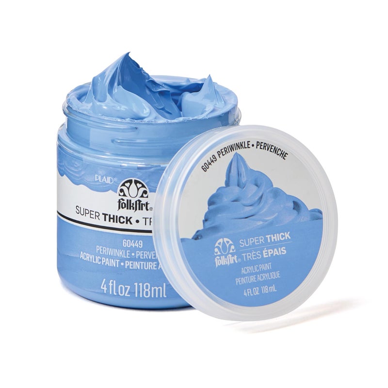 FolkArt Super Thick Acrylic Paint with a Textured Finish Periwinkle 4 oz - Image 2