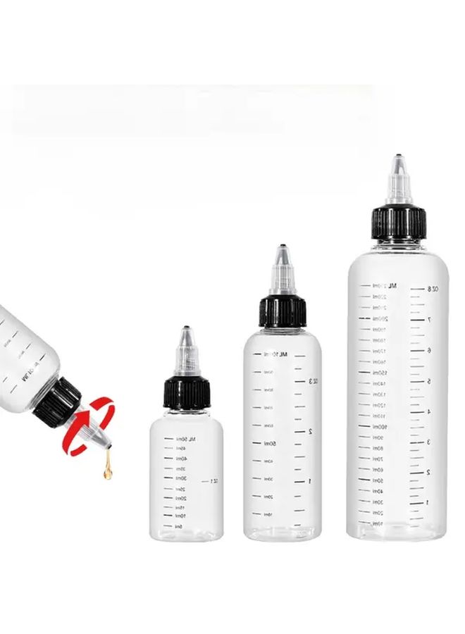 100ml Plastic PET Dropper Bottle With Twist Top Cap For Juice Tattoo Ink Liquid - Image 1