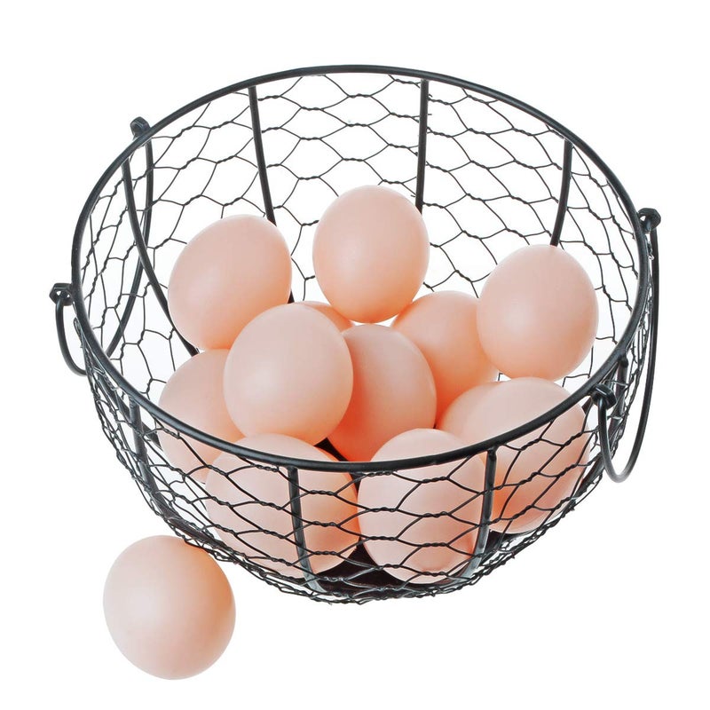 TENINYU Kitchen Storage Metal Wire Egg Basket Farm Chicken Cover Egg HolderOrganizer CaseContainer