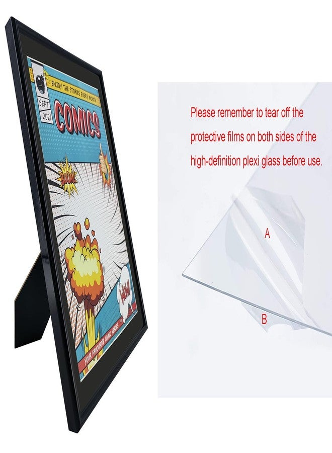 Memory Keeper Comic Book Frame, 8 Pack, UV Protection,Black Mat, Fits Current Comics up to 6 3/4" x 10 1/4", Wall or Tabletop Display,Spring Clips for Thicker Comics as Well - Image 3