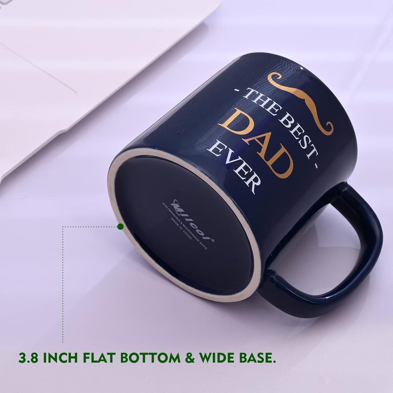 Miicol Funny Coffee Mug 16 oz Deep Blue Coffee Cup Large Ceramic Tea Mug Gift Idea for Men Dad Flat Bottom Tea Cup Unique Gift for Birthday Christmas Fathers Day - Image 4