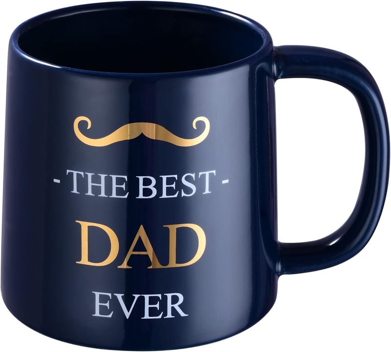 Miicol Funny Coffee Mug 16 oz Deep Blue Coffee Cup Large Ceramic Tea Mug Gift Idea for Men Dad Flat Bottom Tea Cup Unique Gift for Birthday Christmas Fathers Day - Image 1