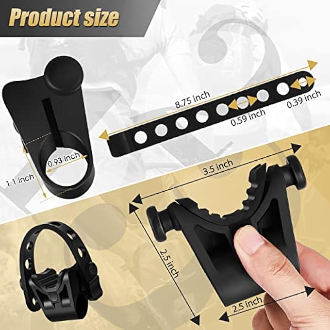 rayihni 8 مجموعات أحزمة حامل الدراجة بديل حزام جر الدراجة أجزاء حامل الدراجة مطاطي لحامل السيارة لشاحنة SUV صندوق السيارة ميني فان هاتشباك سيدان ملحقات الحامل (1 بوصة جرار الحزام)  - Image 3