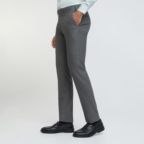 Raymond Men's Slim Mid Rise Trouser (RMTS04939-G6_Dark Grey_86), 34 - Image 3