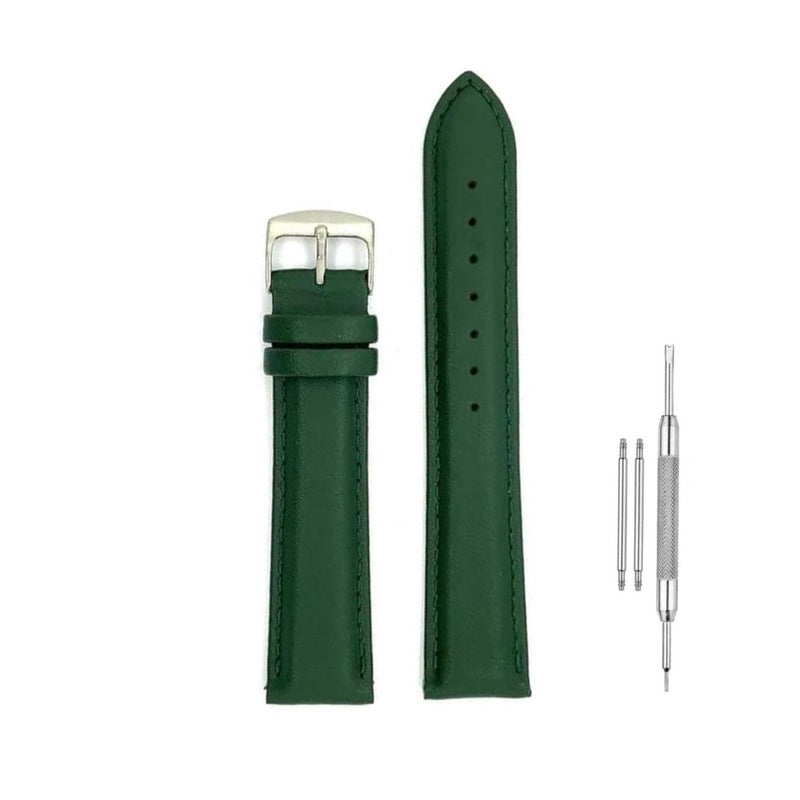 Lineon Colourful 16mm Full Padded Univarsal Vegan Leather Watch Strap For Branded Watches Compitable with (Titan, Timex, Casio, Sonata etc) Tool and Pins Include - Image 1