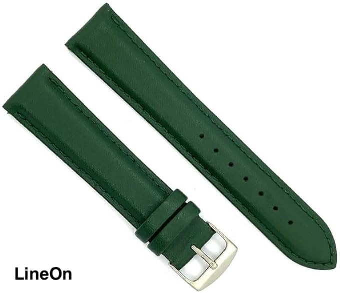 Lineon Colourful 16mm Full Padded Univarsal Vegan Leather Watch Strap For Branded Watches Compitable with (Titan, Timex, Casio, Sonata etc) Tool and Pins Include - Image 3