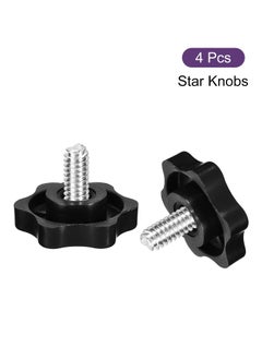 CMGTYYD Set of 4 tension screw knobs, M6 x 12 mm, hexagonal star knob, plastic handles, handset screw handle for umbrella stand, mechanical furniture, 25 mm diameter  - Image 3