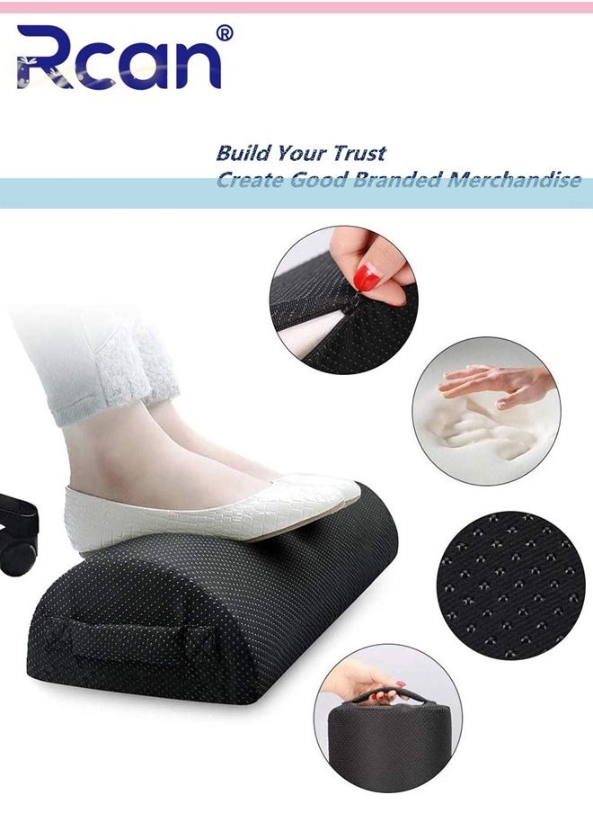 Foot Rest Memory Foam Pillow for Under Desk at Work Anti-Fatigue Ergonomic Design Foot Support Pillow for Fatigue & Pain Relief Ideal Gifts for Adult and Teens in Office Home Dorm