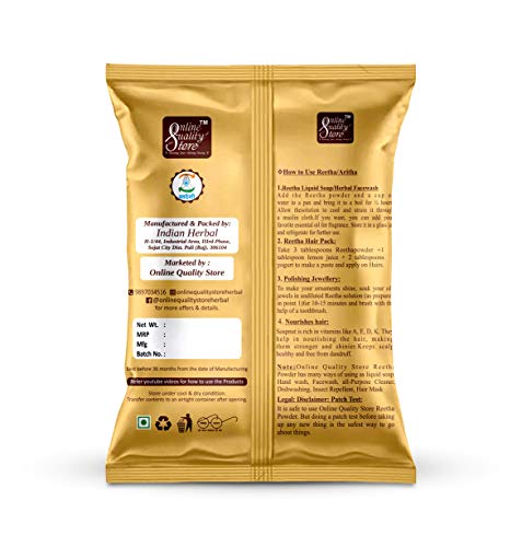 Online Quality Store Amla Reetha Shikakai, Bhringraj and Hibiscus Powder for Hair Conditioner (250 g) - Image 3