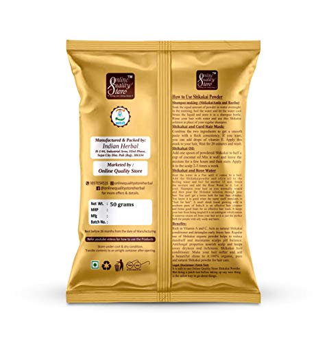 Online Quality Store Amla Reetha Shikakai, Bhringraj and Hibiscus Powder for Hair Conditioner (250 g) - Image 5