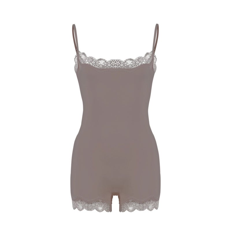 Lace Bodysuit Lace-Trimmed Camisole Shapewear Bodysuit Skim* Same Style Shapewear - Image 3