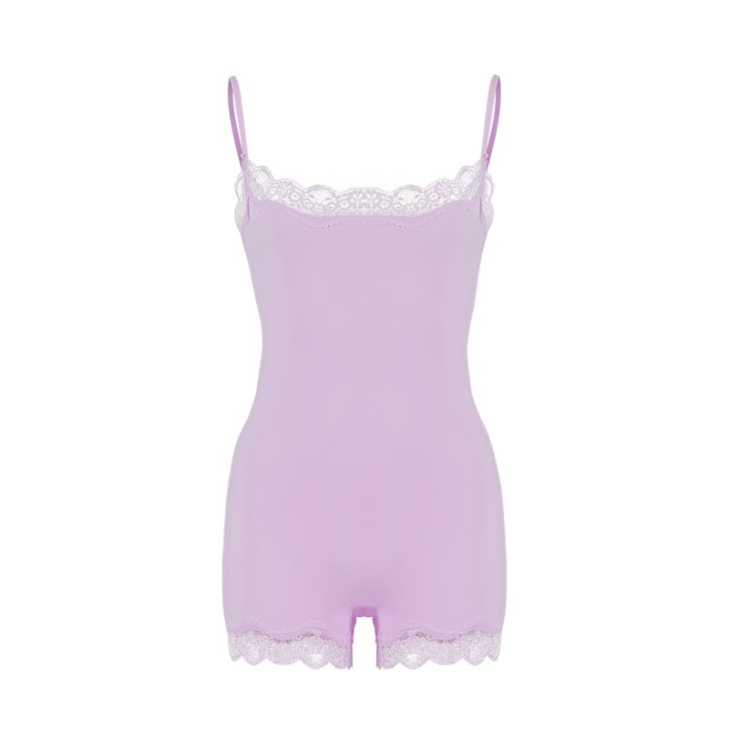 Lace Bodysuit Lace-Trimmed Camisole Shapewear Bodysuit Skim* Same Style Shapewear - Image 4