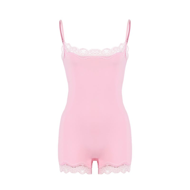 Lace Bodysuit Lace-Trimmed Camisole Shapewear Bodysuit Skim* Same Style Shapewear - Image 5