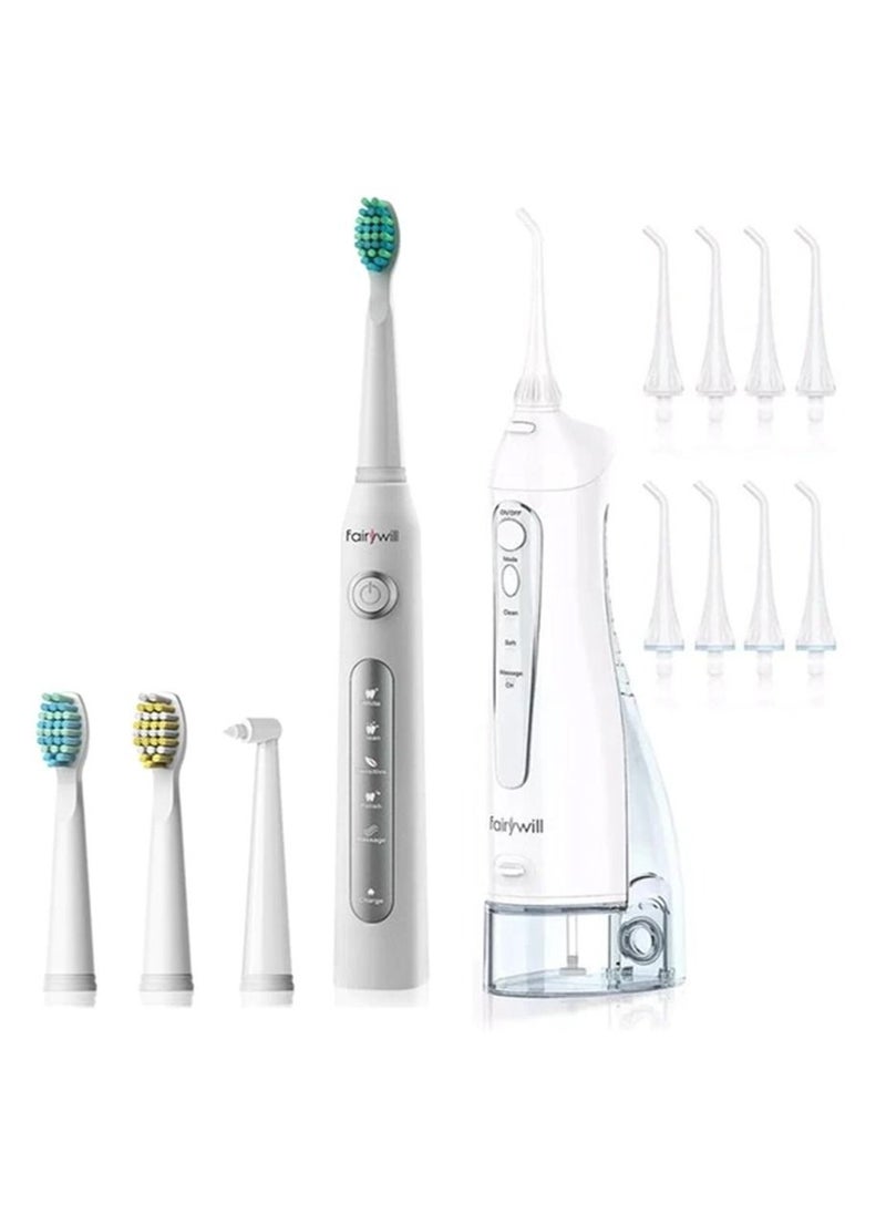 فيريويل Portable Oral Irrigator USB Rechargeable Dental Water Flosser Jet Irrigator Dental Teeth Cleaner 3 Modes 300ML Set  - Image 1